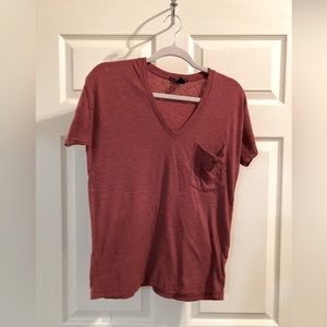 Relaxed Fit Marled Red Tee